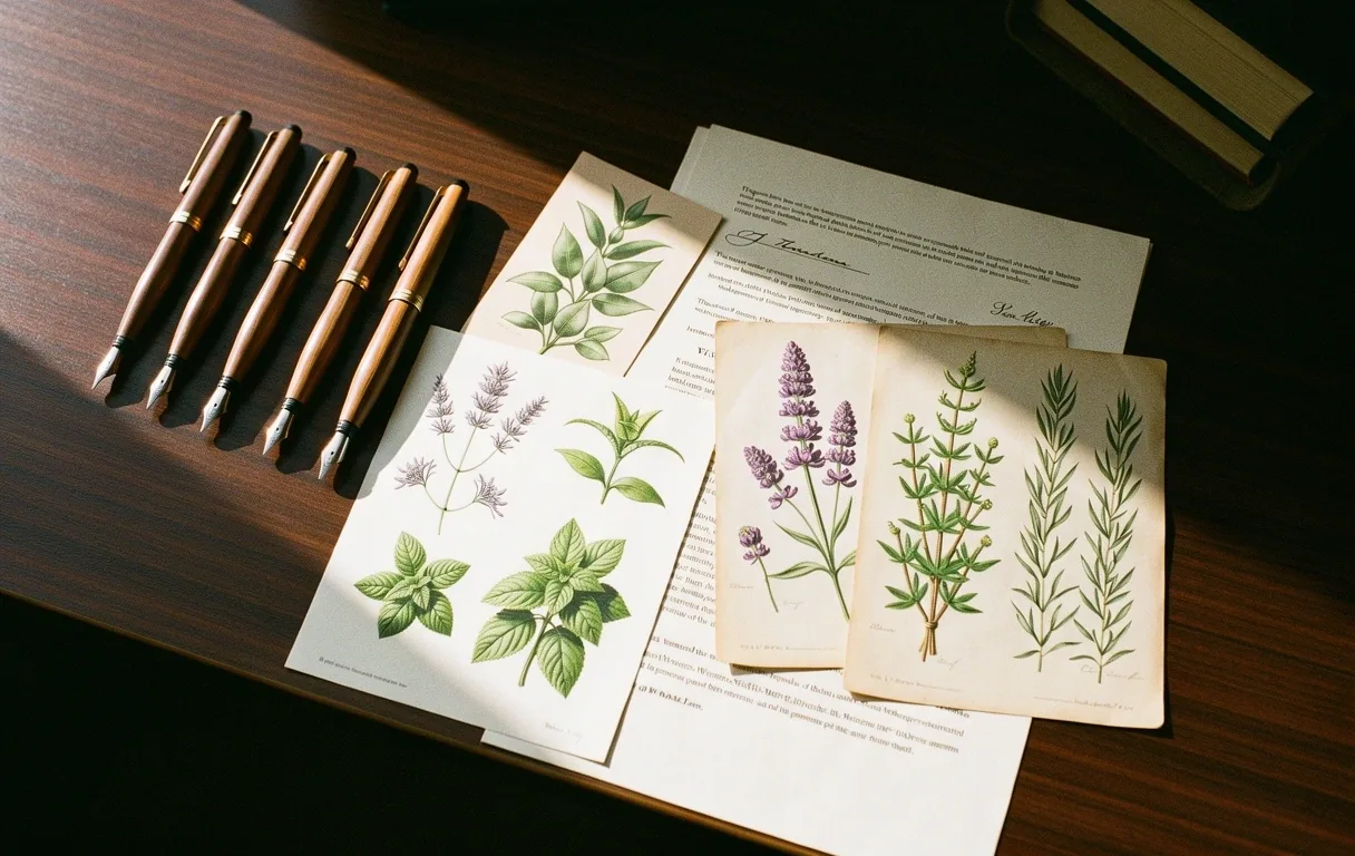 Botanical archive background